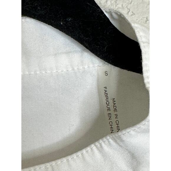 Margaret O'Leary White Blouse Button-Up Long Trumpet Sleeves Workwear Casual S - Picture 4 of 10